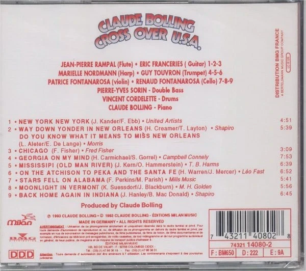CD Claude Bolling "Cross Over U.S.A." – photo 2